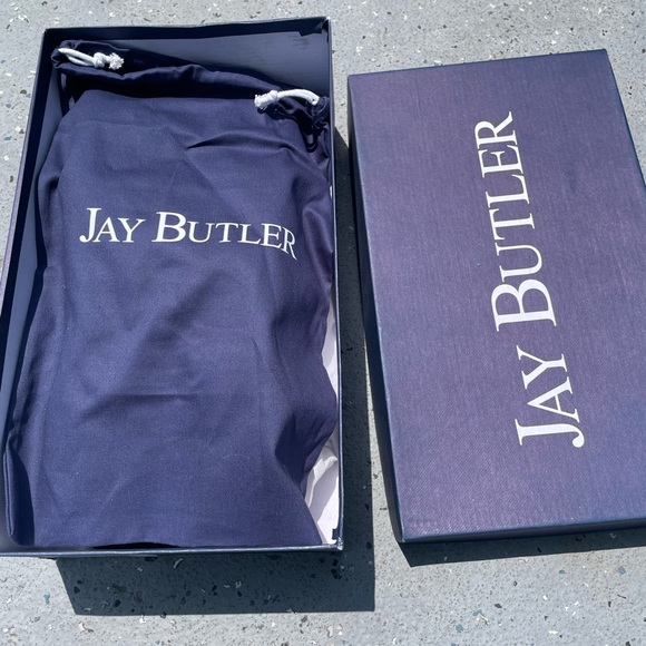 Jay Butler Black Cow Millbank SIZE 13 Gold Bit Loafers - Picture 5 of 8